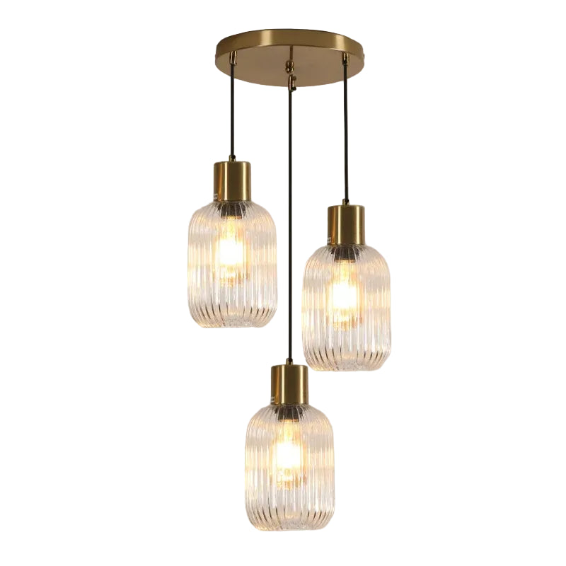 Kima Fluted Cluster Cylindrical Pendant Light | Celestre