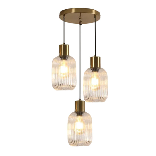 Kima Fluted Cluster Cylindrical Pendant Light | Celestre