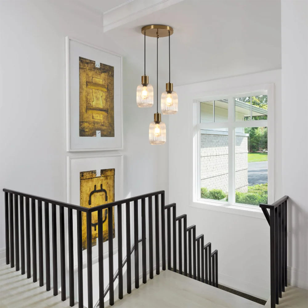 Kima Fluted Cluster Cylindrical Pendant Light | Celestre