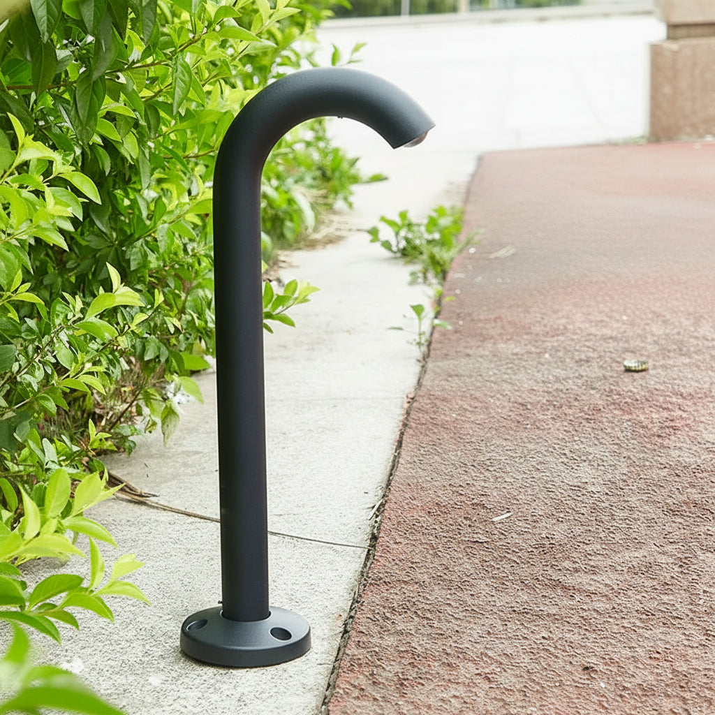 Aqen Curved Neck Bollard Light Without Stake | Celestre