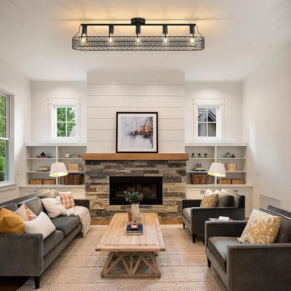 Wexi Linear Cage Ceiling Light | Celestre