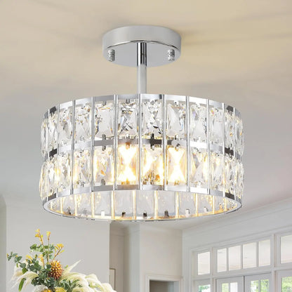 Dore Crystal Round Ceiling Light | Celestre