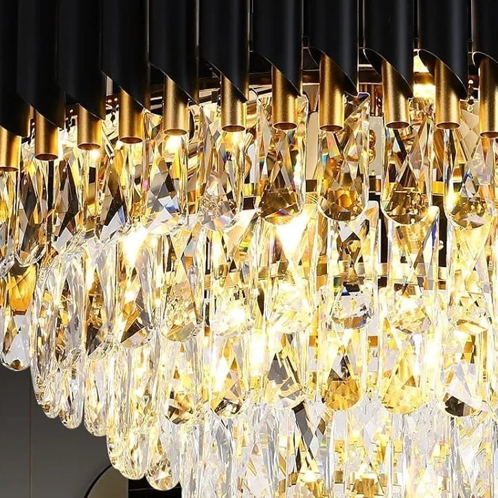 Lori Tiered Round Crystal Chandelier | Celestre