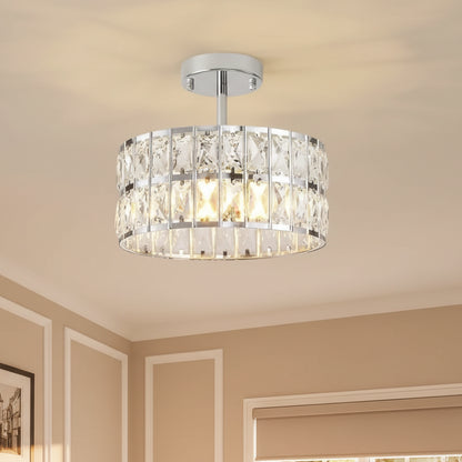Dore Crystal Round Ceiling Light | Celestre