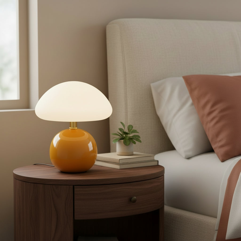 Selva Mushroom Led Table Lamp Orange | Celestre