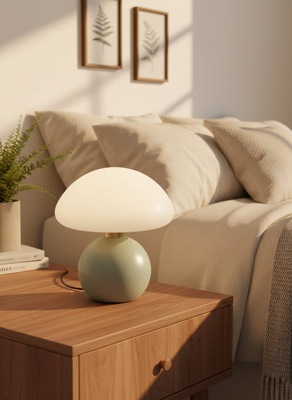 Selva Mushroom Led Table Lamp Green | Celestre