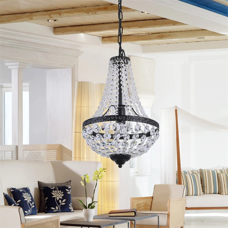 Duno Crystal Basket Chandelier | Celestre