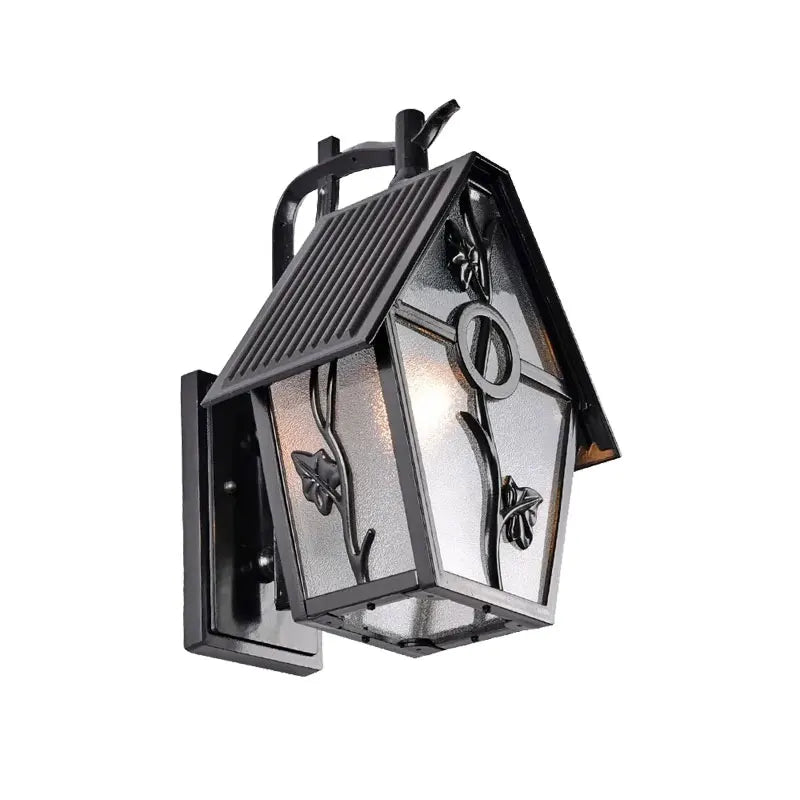 Husa Carriage House Outdoor Wall Light Black | Celestre
