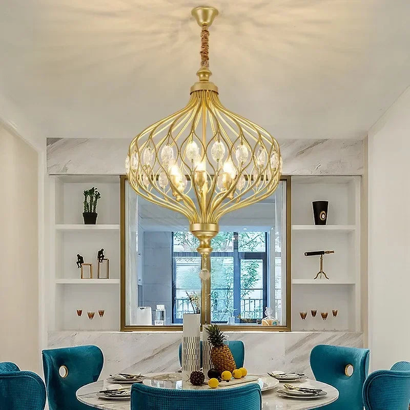 Ciro Crystal Caged Pendant Light | Celestre