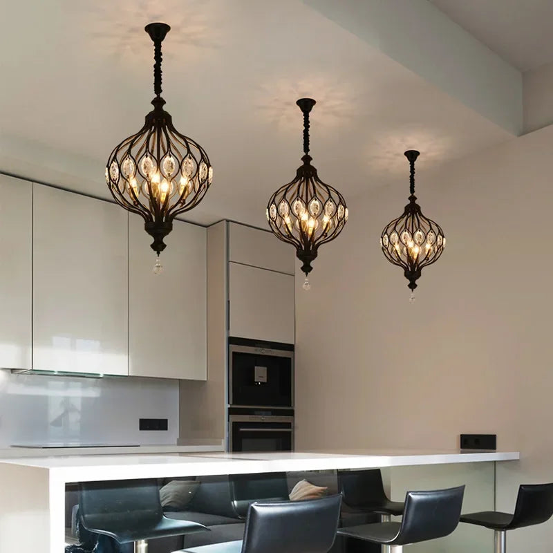 Ciro Crystal Caged Pendant Light | Celestre