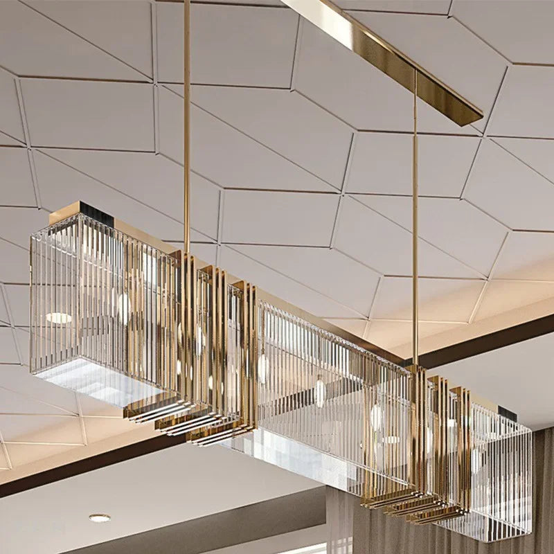 Bira Linear Fringe Crystal Chandelier L 150 cm 9 Lights | Celestre