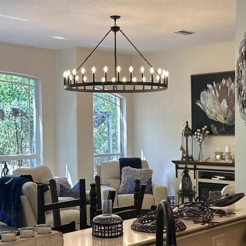 Vensa American Retro Metallic Chandelier Dia 120cm-24 Lights | Celestre