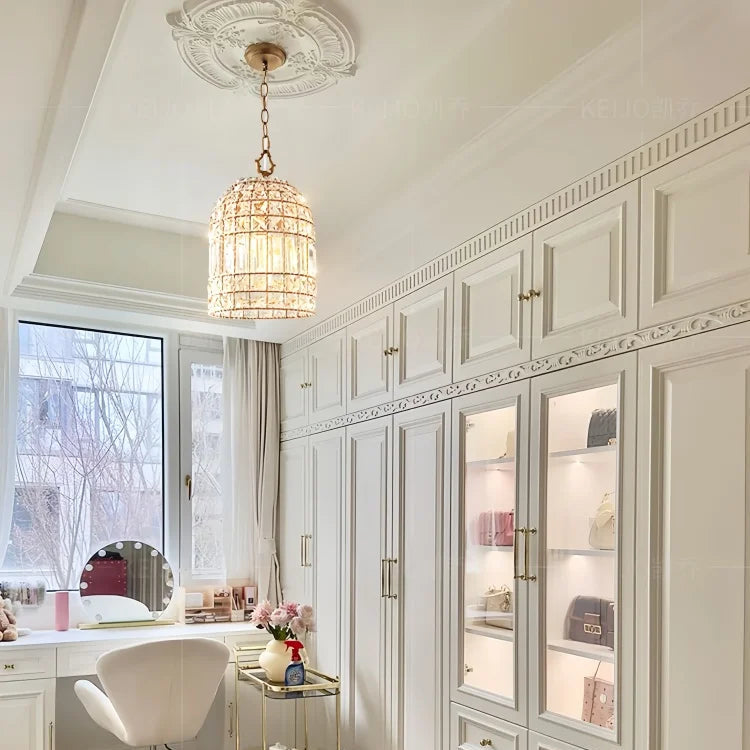 Gori Crystal Birdcage Pendant Light | Celestre