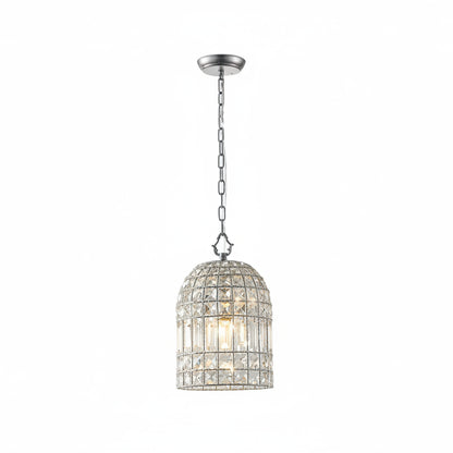 Gori Crystal Birdcage Pendant Light Silver | Celestre