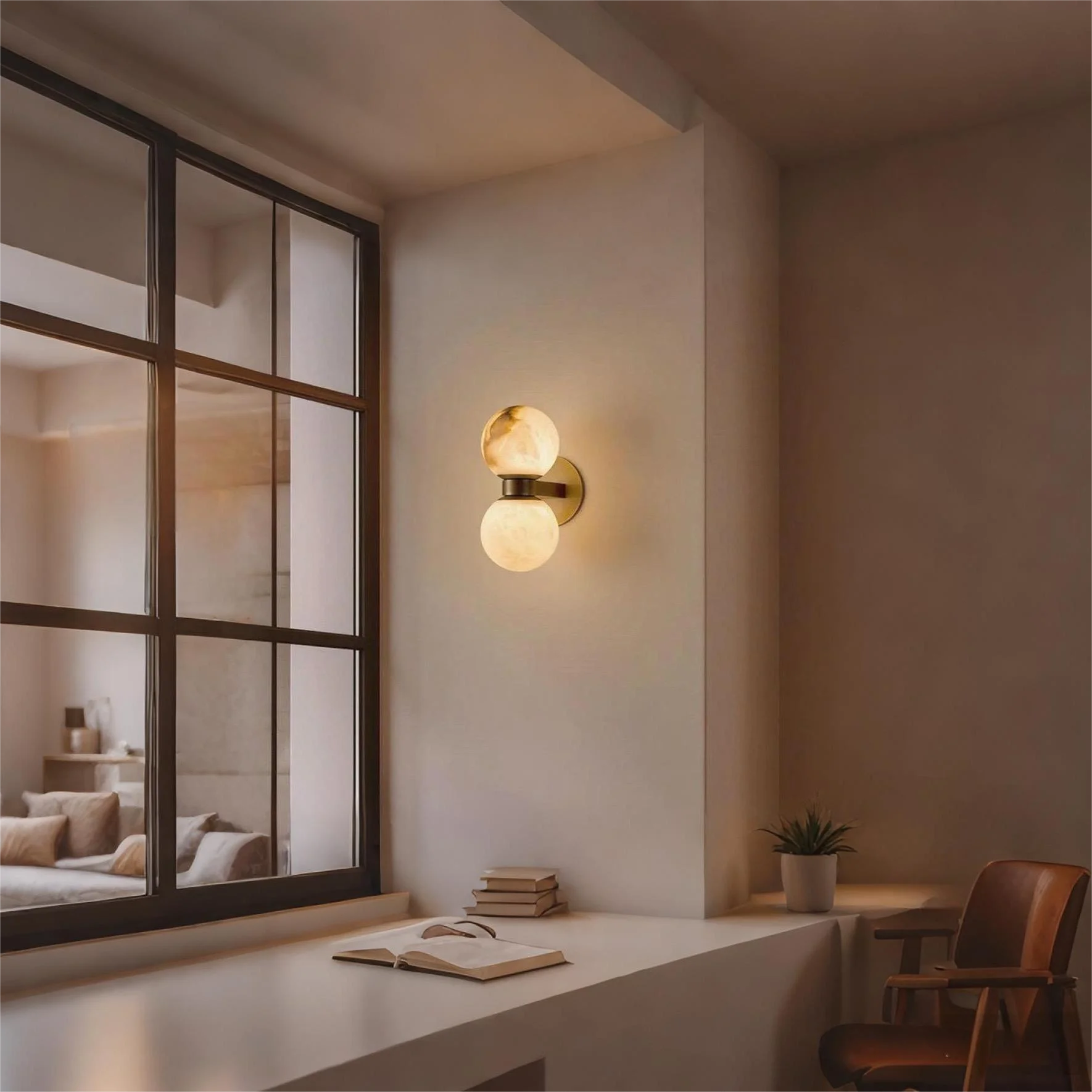 Lysa Alabaster Hourglass Wall Light | Celestre