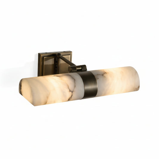 Lusi Alabaster Cylindrical Adjustable Wall Light | Celestre