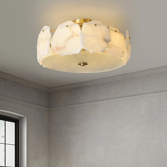 Bura Alabaster Round Ceiling Light D45 cm | Celestre