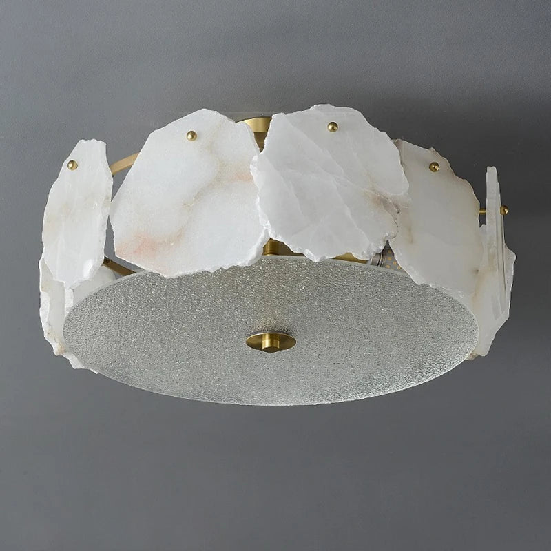 Bura Alabaster Round Ceiling Light | Celestre