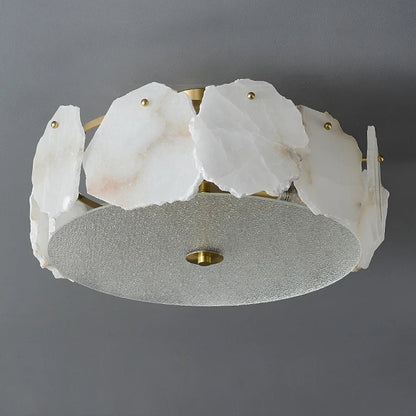 Bura Alabaster Round Ceiling Light | Celestre