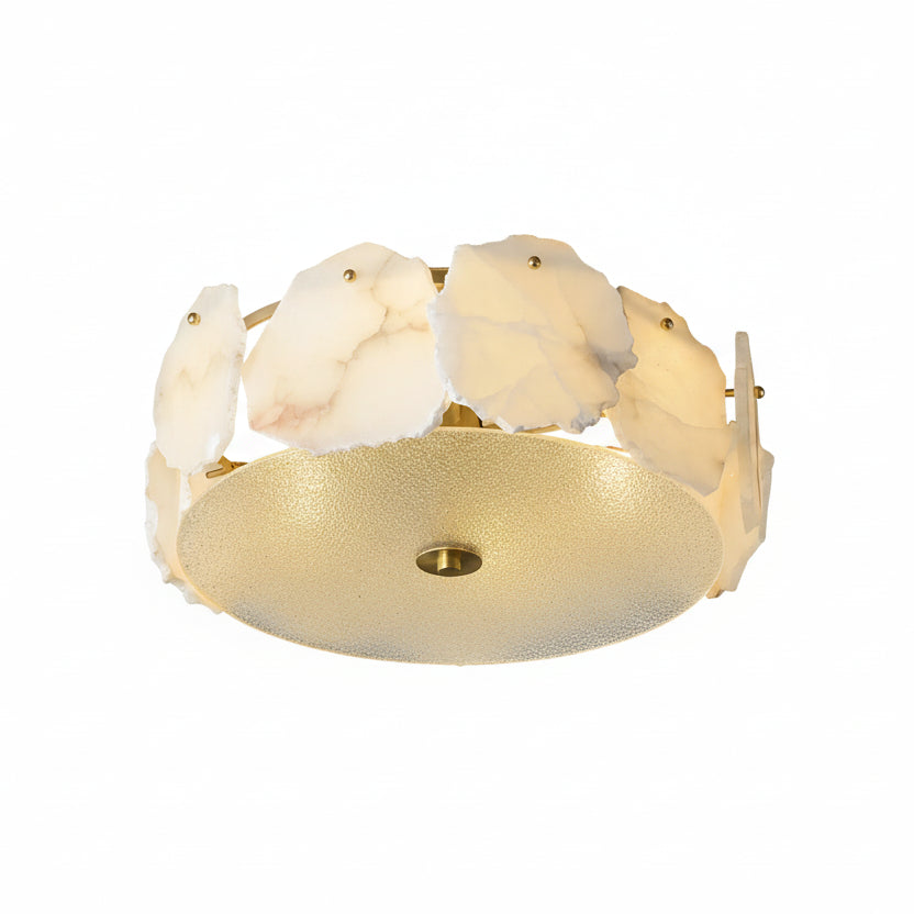 Bura Alabaster Round Ceiling Light | Celestre
