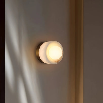 Liri Alabaster Orb Wall Light | Celestre