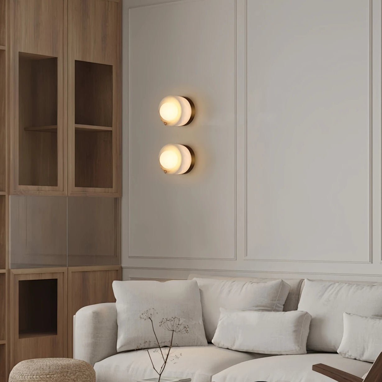 Liri Alabaster Orb Wall Light | Celestre