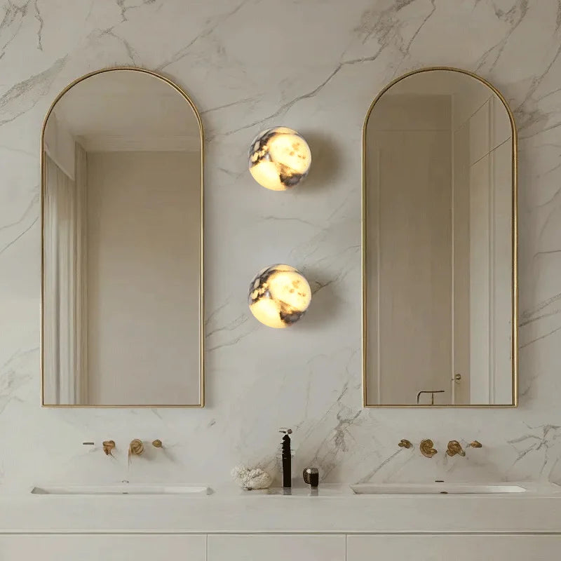 Zila Marble Globe Wall Light | Celestre