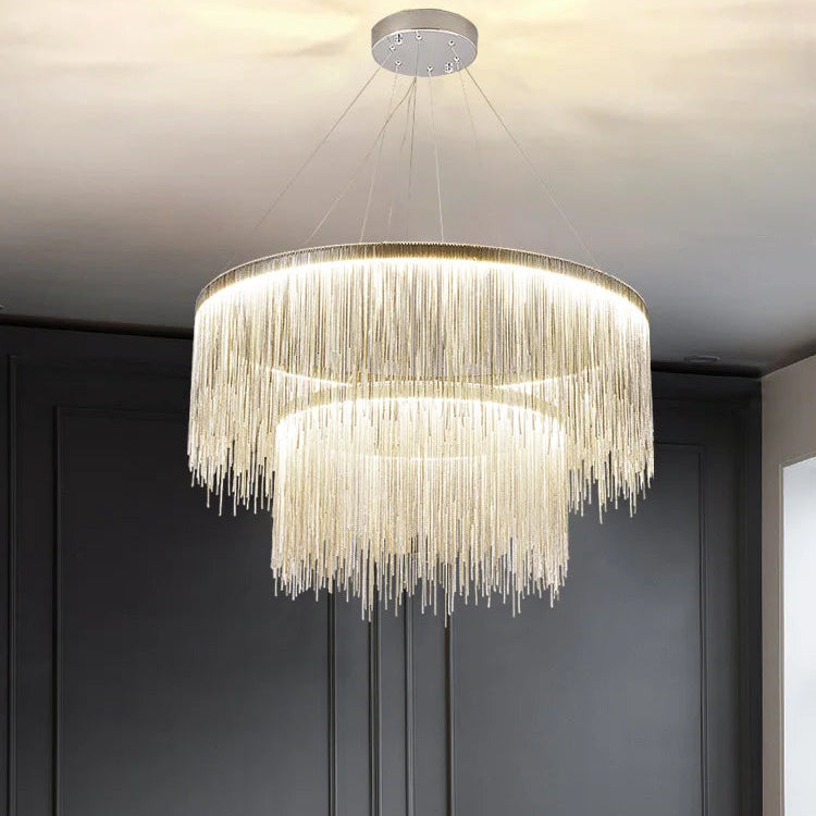 Firen Nordic Tassel Round Art Chandelier 2 Layer 60-40 cm | Celestre