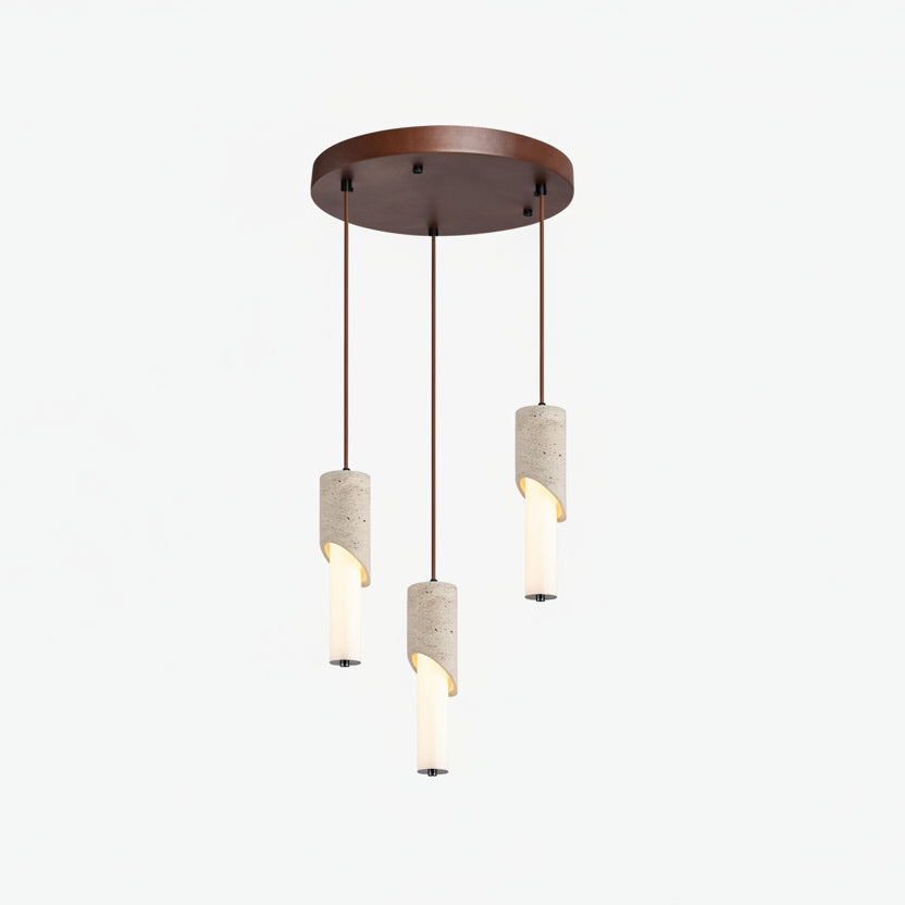 Bixo Travertine Capped Pendant Light 3 Heads | Celestre