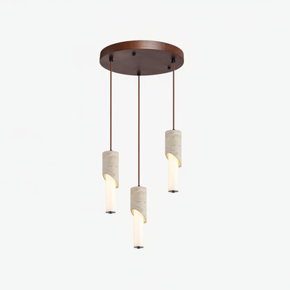 Bixo Travertine Capped Pendant Light 3 Heads | Celestre