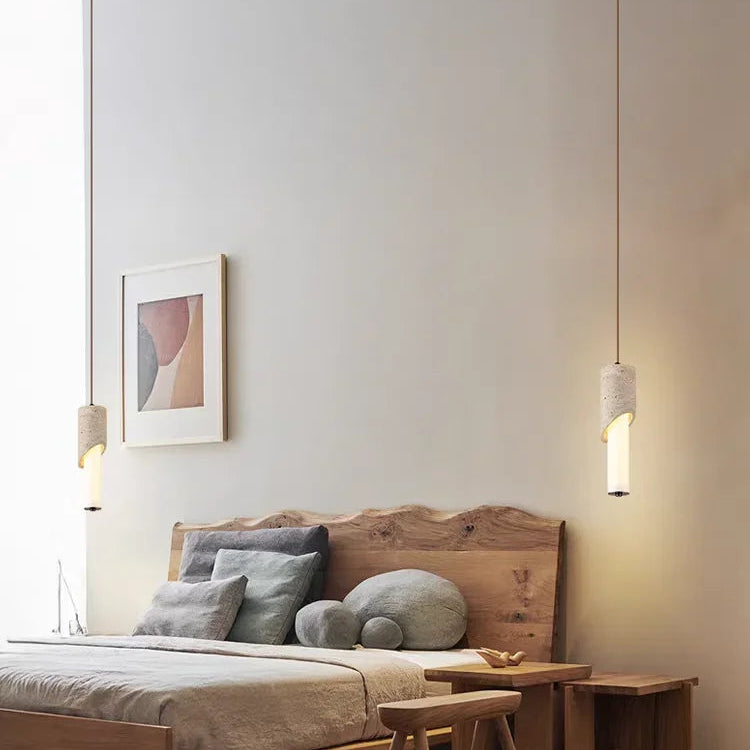 Bixo Travertine Capped Pendant Light | Celestre