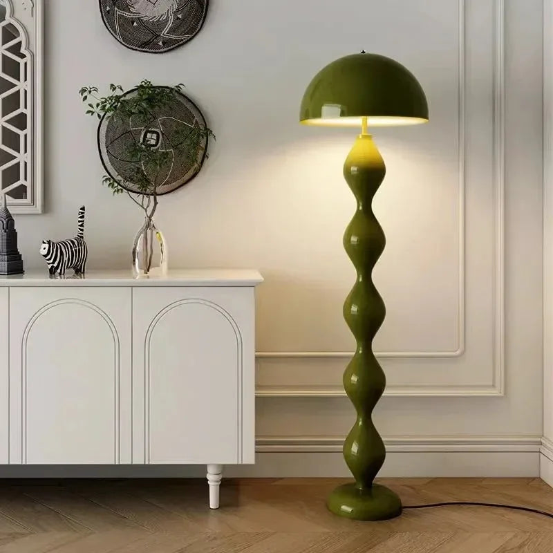 Orlin Metal Mushroom Floor Lamp Green | Celestre