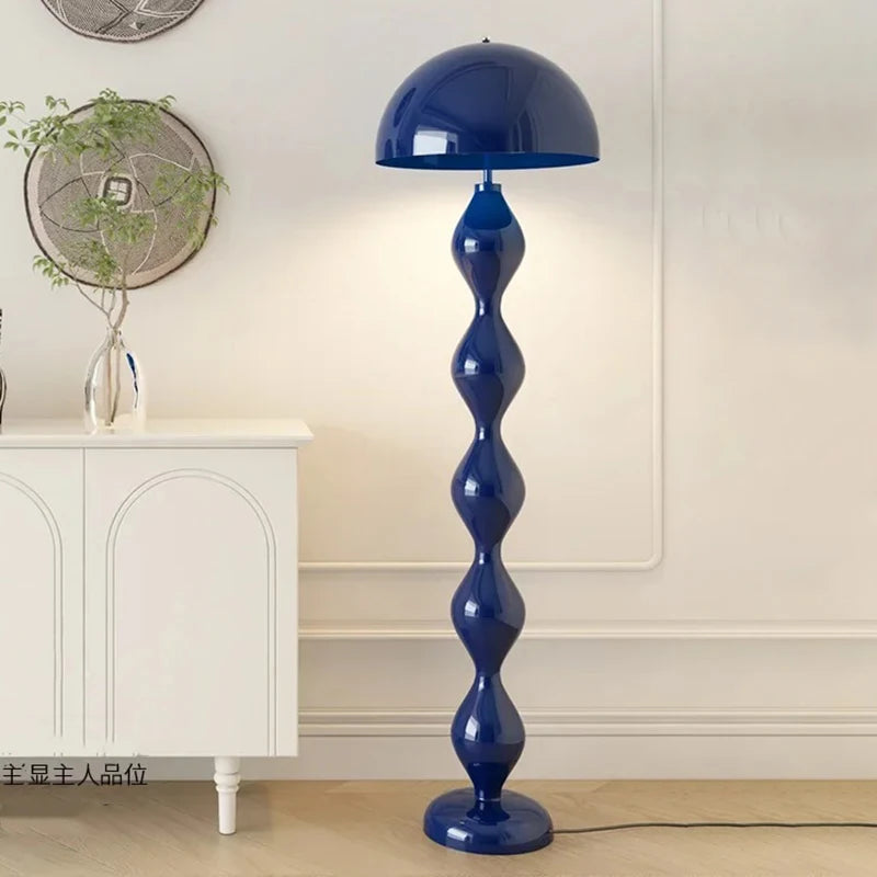Orlin Metal Mushroom Floor Lamp Blue | Celestre