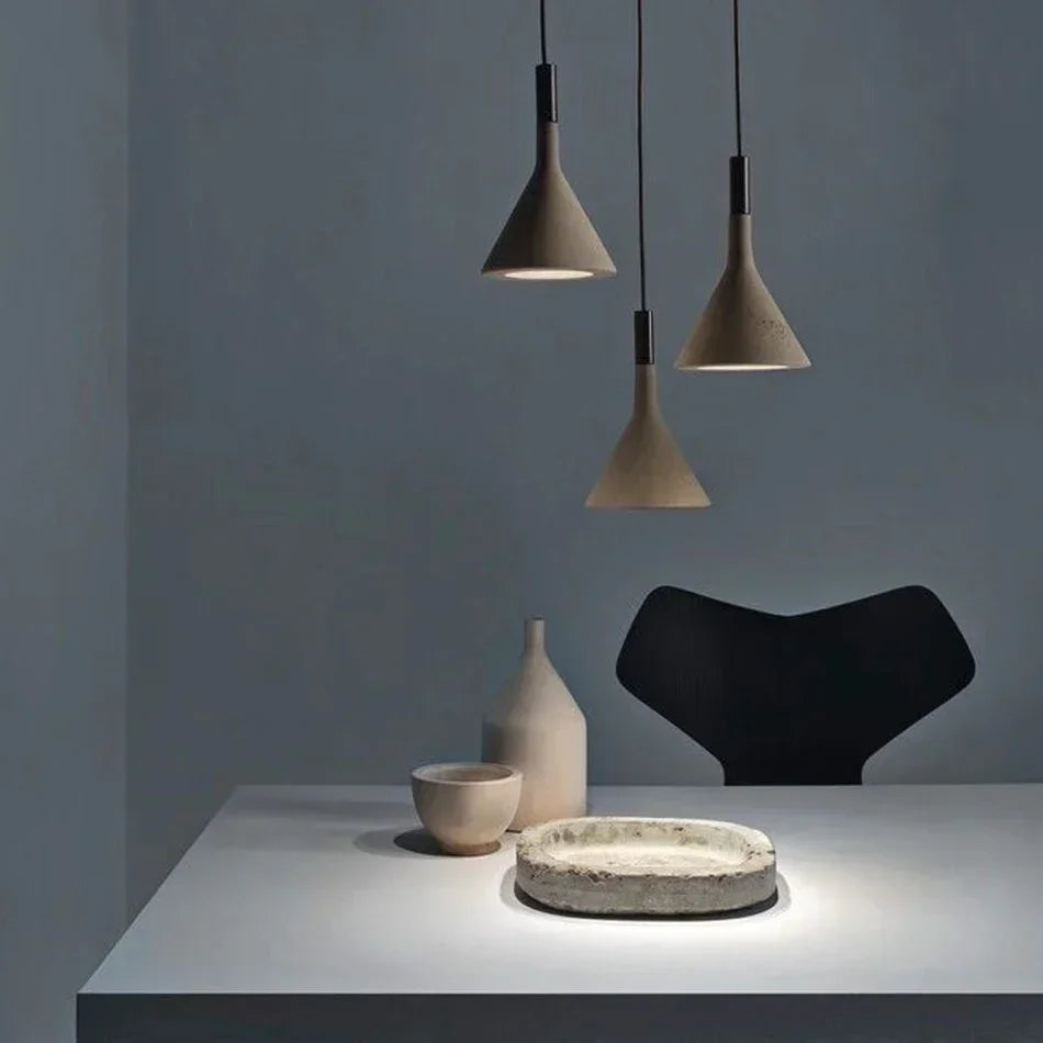 Evila Concrete Conical Pendant Light | Celestre