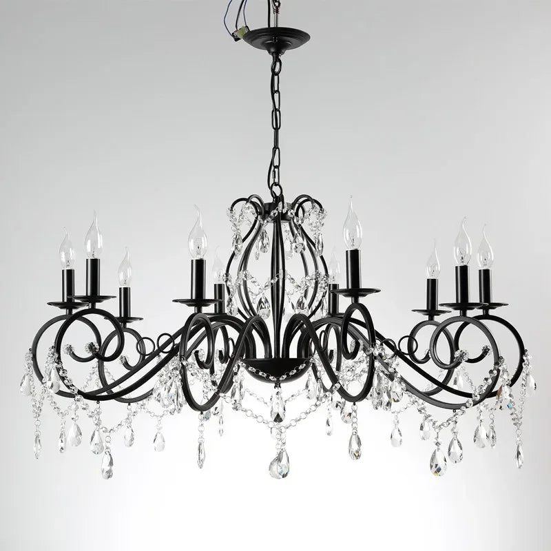 Ember Vintage Black Crystal Chandelier | Celestre