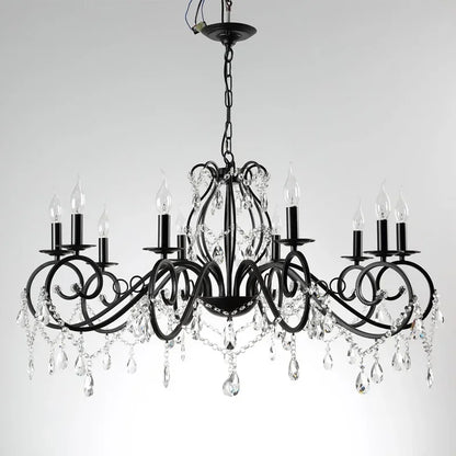 Ember Vintage Black Crystal Chandelier | Celestre