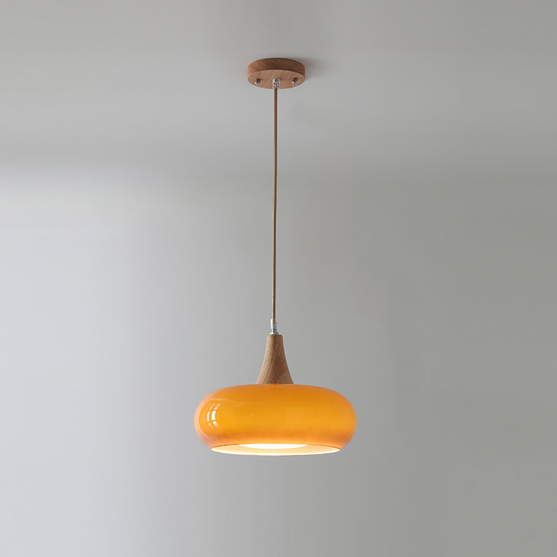 Maison Glass Pendant Light Orange 1 Head | Celestre