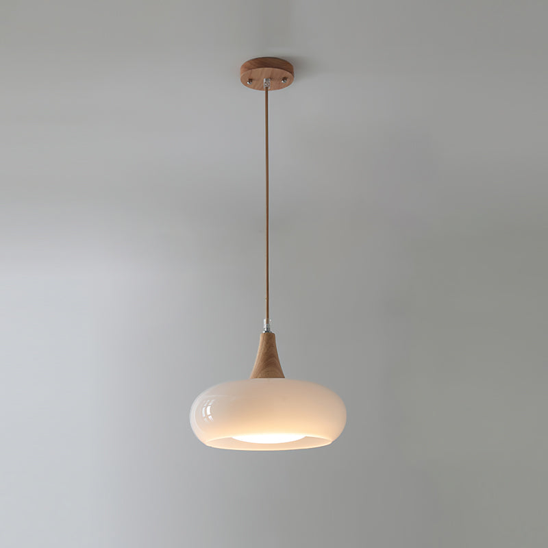 Maison Glass Pendant Light White 1 Head | Celestre