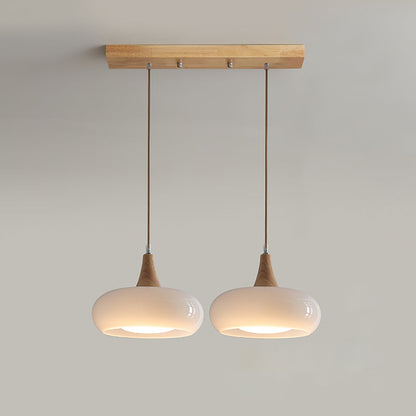 Maison Glass Pendant Light White 2 Heads | Celestre