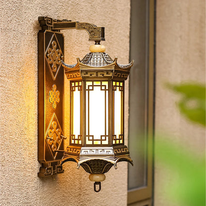 Fave Oriental Pagoda Outdoor Wall Light | Celestre