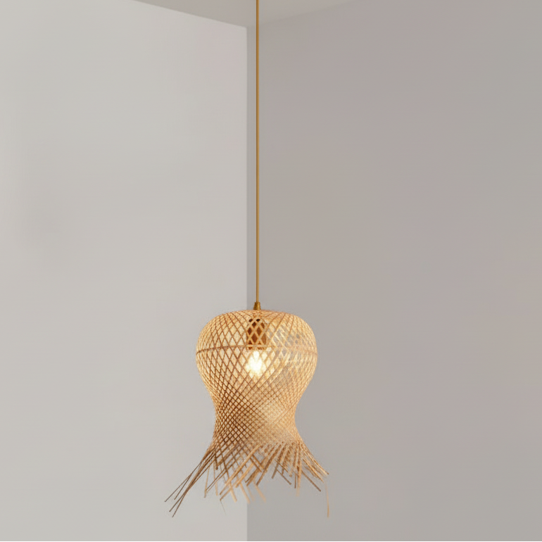 Bisa Fish Trap Weave Pendant Light | Celestre