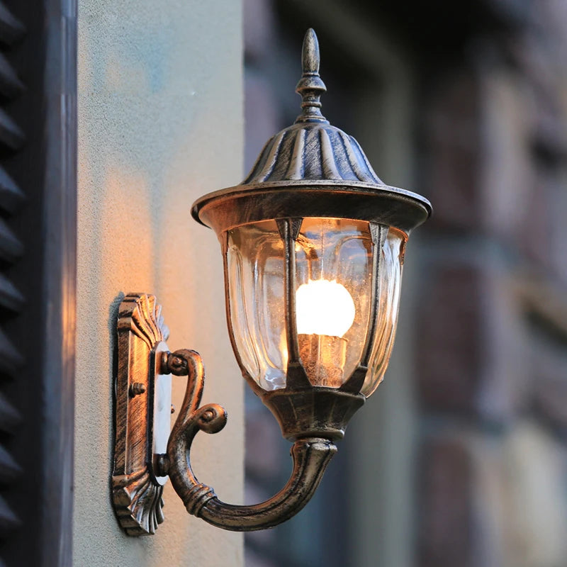 Aive Scrolled Arm Lantern Outdoor Wall Light | Celestre