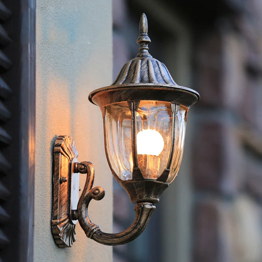 Aive Scrolled Arm Lantern Outdoor Wall Light | Celestre