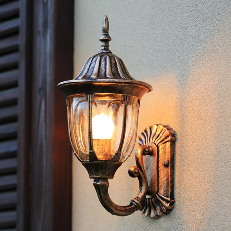 Aive Scrolled Arm Lantern Outdoor Wall Light | Celestre