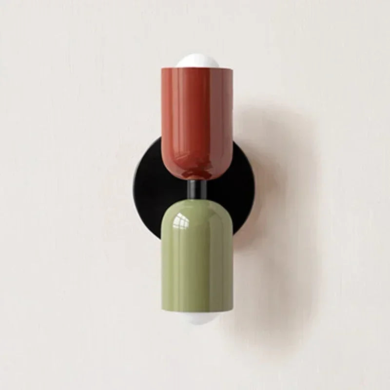 Elrae Macaron Wall Light Red Green | Celestre