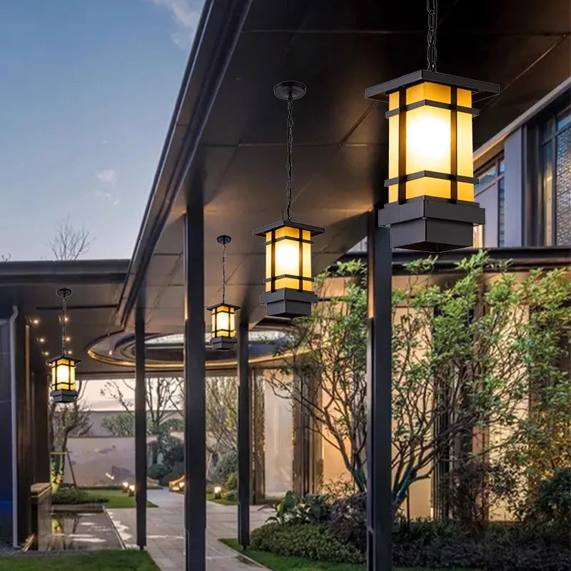 Sini Column Lantern Outdoor Pendant Light | Celestre