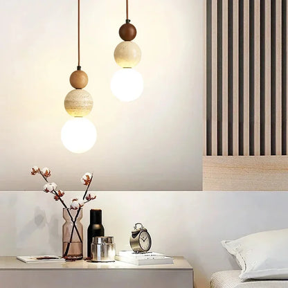 Brin Travertine Cream Pendant Light | Celestre