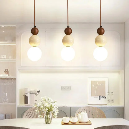 Brin Travertine Cream Pendant Light | Celestre