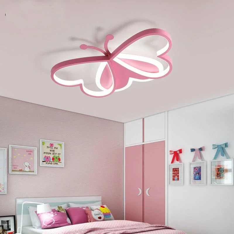 Jaro Butterfly LED Ceiling Light Pink | Celestre