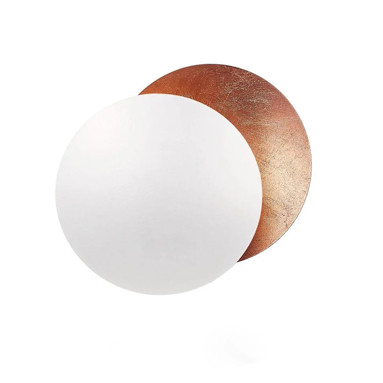 Elev Moon Eclipse Wall Light White Bronze | Celestre